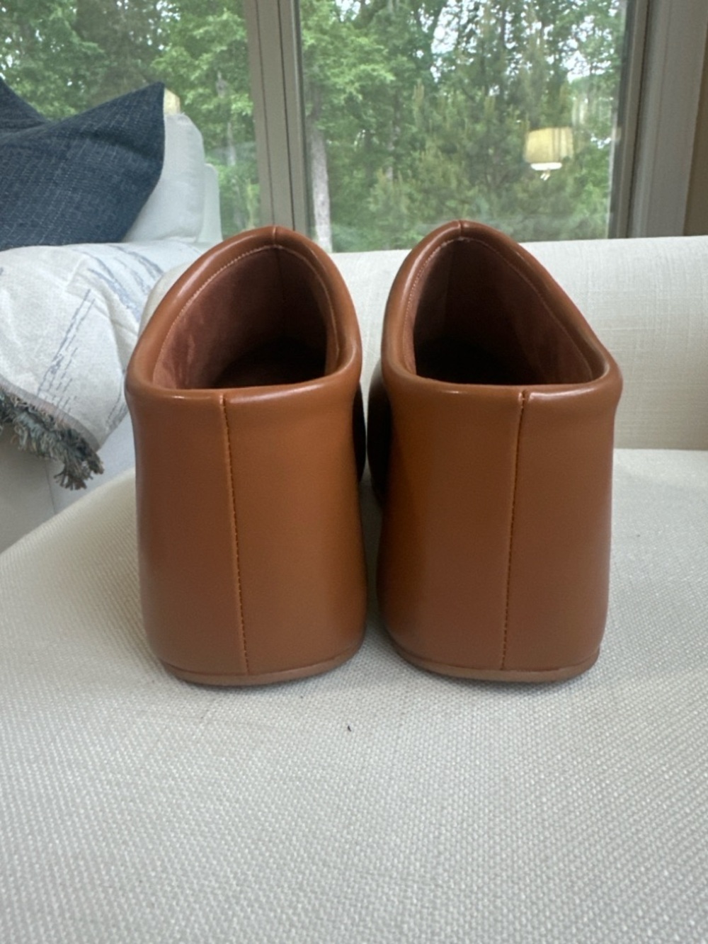 Jeffrey Campbell Brown Platform Clog Mules Size 8 Sculptural Chunky - Picture 8 of 10